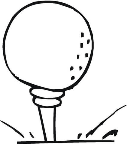 Golf Ball  Coloring Page